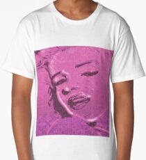 Vintage Glitch Pink Lady Long T-Shirt