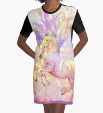 Dancing Unicorn Graphic T-Shirt Dress