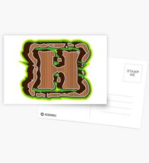 Alphabets - Wooden | YWZMNK 9 Postcards