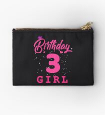 Pink Birthday Girl 3 Studio Pouch