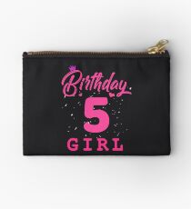 Pink Birthday Girl 5 Studio Pouch