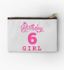 Pink Birthday Girl 6 Studio Pouch