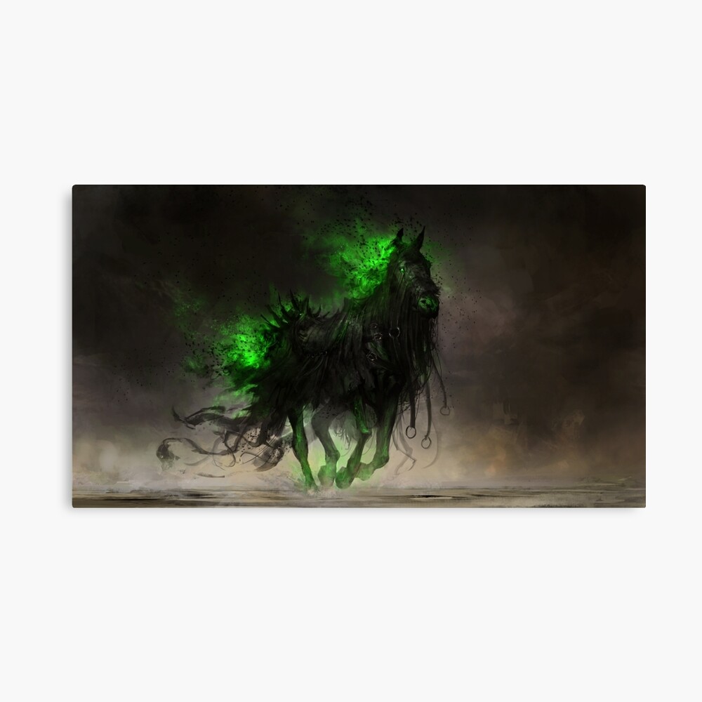 Fear the Black Horse Canvas Print