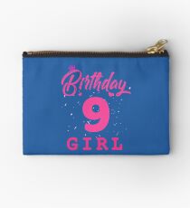 Pink Birthday Girl 9 Studio Pouch
