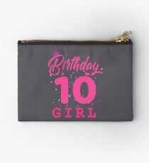 Pink Birthday Girl 10 Studio Pouch