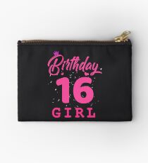 Pink Birthday Girl 16 Studio Pouch