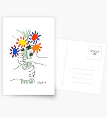 Pablo Picasso Bouquet Of Peace 1958 (Flowers Bouquet With Hands), T Shirt, Artwork Postcards