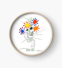 Pablo Picasso Blumenstrauß des Friedens 1958 (Blumenstrauß mit den Händen), T-Shirt, Artwork Uhr