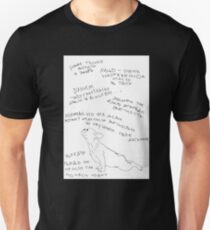 French Bulldog OM Funny Yoga T-Shirt Signed in Russian Unisex T-Shirt