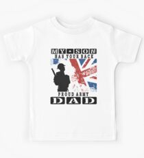 Men's United Kingdom Flag My Son HAS Your Back Proud Army DAD T Shirt Kids Tee