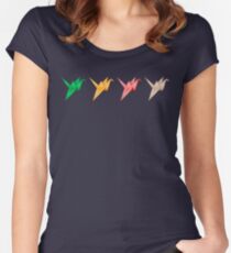 Origami Crane Women's Fitted Scoop T-Shirt