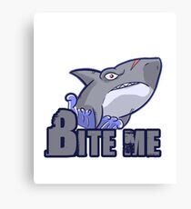 Bite Me Shark Canvas Print