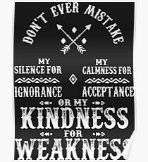 Indianer Weisheit Geschenkidee Fehler Spruch Poster