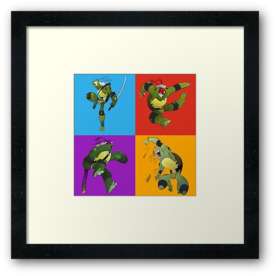 Teenage Mutant Ninja Turtles BOX CANVAS Art Print Black /& White All Sizes