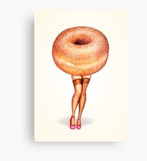 Donut Pin-Up Metal Print