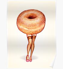 Donut Pin-Up Poster