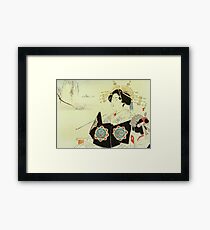 Mizuno Toshikata - Courtesan and Maid Framed Print