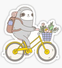 Biking Sloth Sticker
