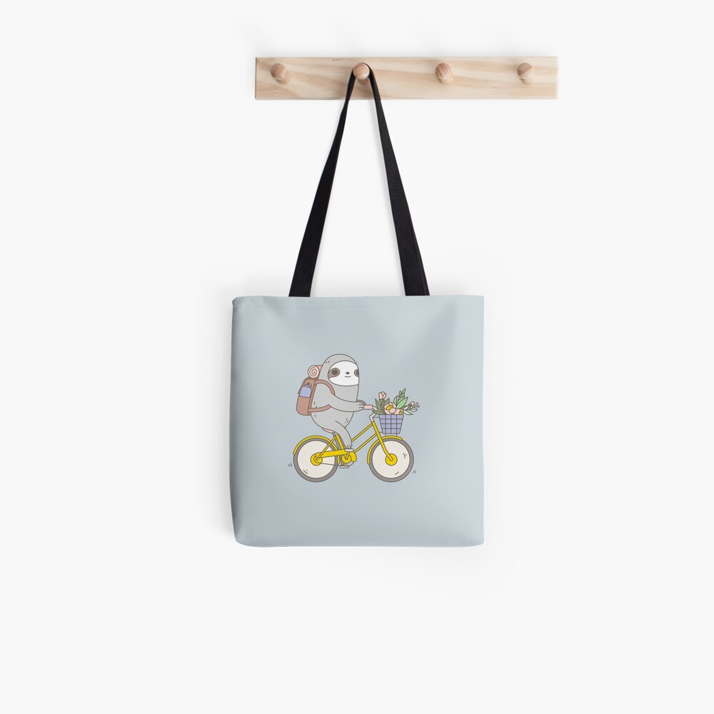 Biking Sloth Tote Bag
