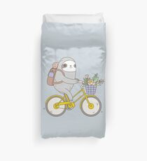 Biking Sloth Duvet Cover