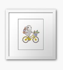 Biking Sloth Framed Print