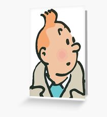 Tintin face Greeting Card