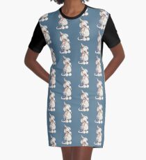 Golden Retriever With Ice Cream And Unicorn Toy Graphic T-Shirt Dress