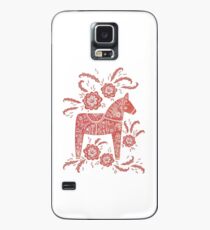 Schwedische Dala Horse Volkskunst Hülle & Klebefolie für Samsung Galaxy