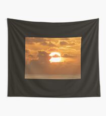 Rising sun over Ocean Wall Tapestry