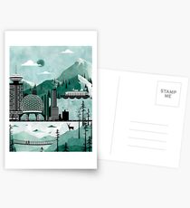 Vancouver-Illustration Postkarten