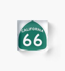 California State Route 66 Acrylic Block