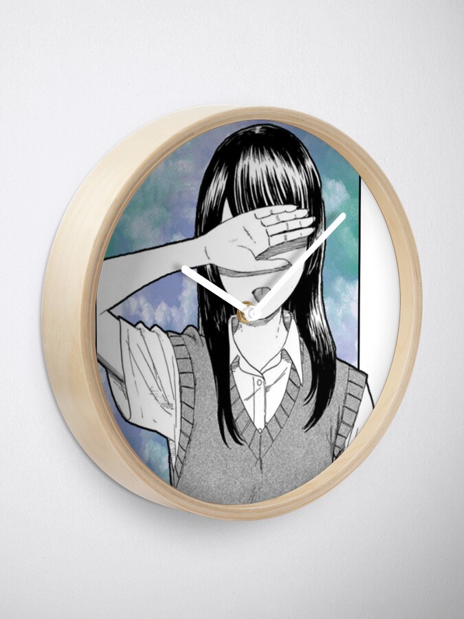 Lonely Girl Sad Japanese Anime Aesthetic Clock By Poserboy