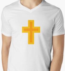 Religious Cross Men's V-Neck T-Shirt