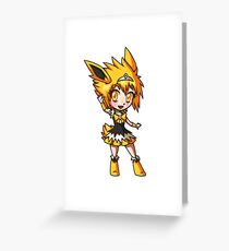 Jolteon Magical Girl Chibi Greeting Card