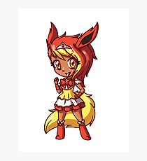 Flareon Magical Girl Chibi Photographic Print