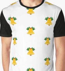 Golden Christmas Bell Emoji Graphic T-Shirt