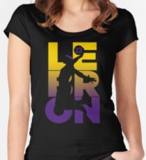 Lebron James Lakers T-Shirt Women's Fitted Scoop T-Shirt