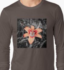 Lily Rose on Black Long Sleeve T-Shirt