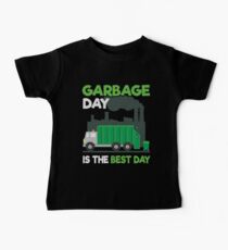 Camiseta para bebés El día de la basura es el mejor diseño de camión de basura del día
