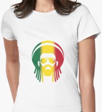 Rasta Face Women's Fitted T-Shirt