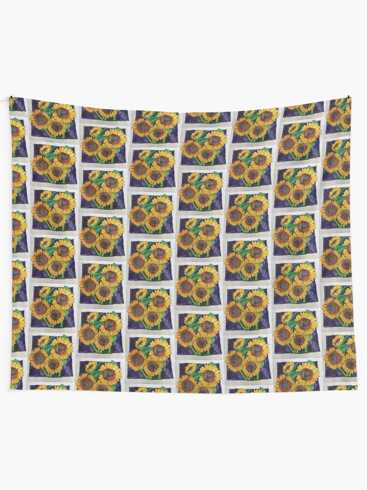 Alternate view of Sunflowers Tapestry