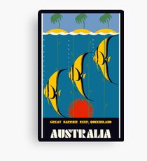 Great Barrier Reef Australia travel advertising Canvas Print