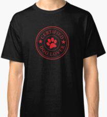 Certified Doglover | dog lover paw love seal Classic T-Shirt