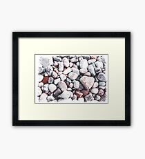 Pebbles on the Beach Framed Print