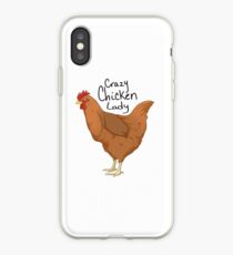 Crazy chicken lady iPhone Case