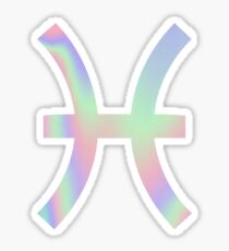Iridescent Pisces Zodiac sign Sticker