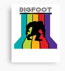 Retro 80's Disco Bigfoot T-Shirt Canvas Print