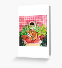 A bunny friend Greeting Card