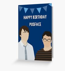 pusface. Greeting Card