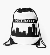Detroit, Michigan Skyline Drawstring Bag